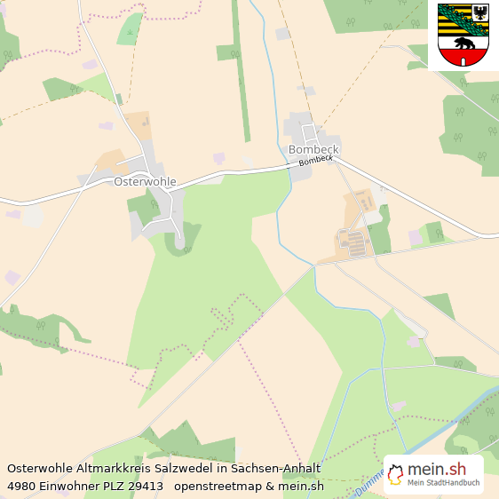 Osterwohle Altmarkkreis Salzwedel Lageplan © Openstreetmap Contributors Osterwohle Lageplan