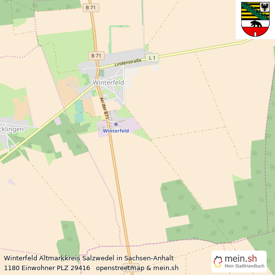 Winterfeld  Lageplan
