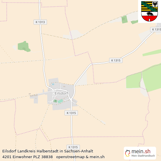Eilsdorf Landkreis Halberstadt Lageplan © Openstreetmap Contributors Eilsdorf Lageplan