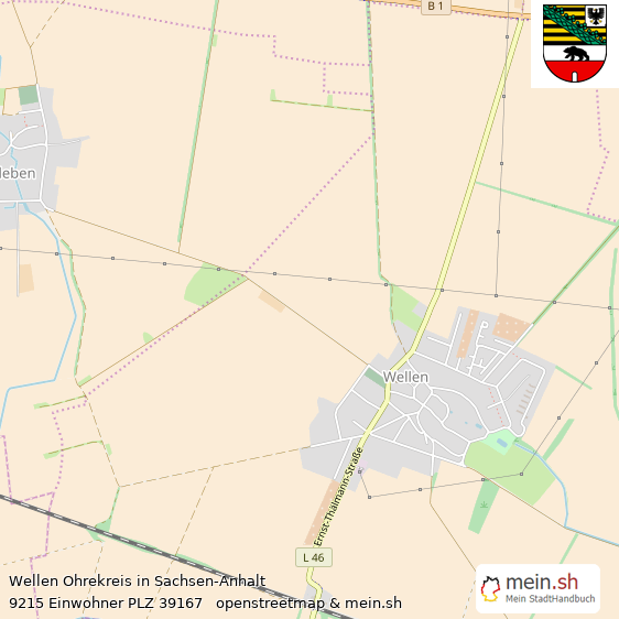Wellen Ohrekreis Lageplan © Openstreetmap Contributors Wellen Dorf Lageplan
