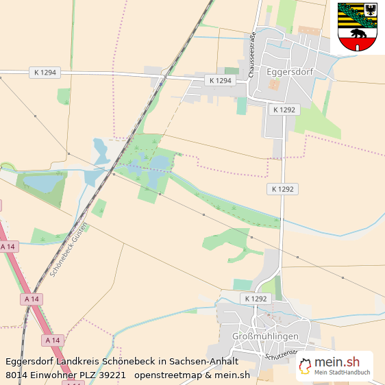 Eggersdorf Landkreis Schönebeck Lageplan © Openstreetmap Contributors Eggersdorf Lageplan