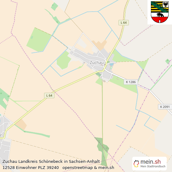 Zuchau Landkreis Schönebeck Lageplan © Openstreetmap Contributors Zuchau Lageplan