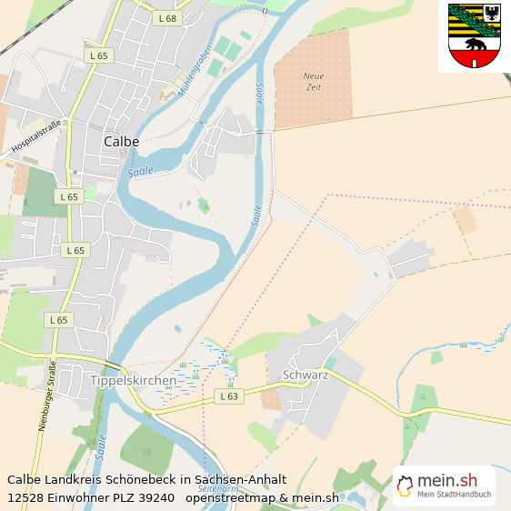 Calbe Landkreis Schönebeck Lageplan © Openstreetmap Contributors Calbe Lageplan