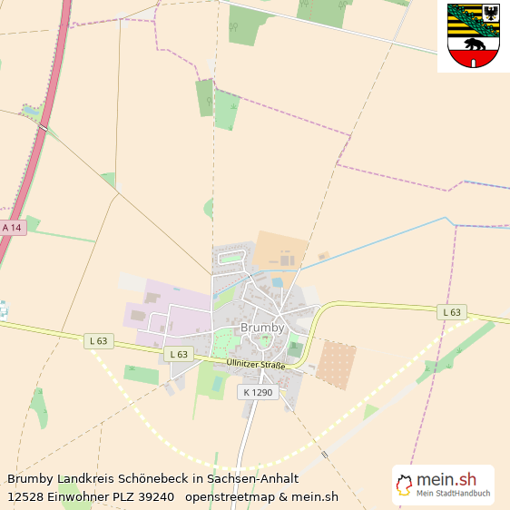 Brumby Landkreis Schönebeck Lageplan © Openstreetmap Contributors Brumby Lageplan