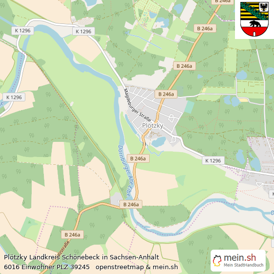 Plötzky Landkreis Schönebeck Lageplan © Openstreetmap Contributors Plötzky Lageplan