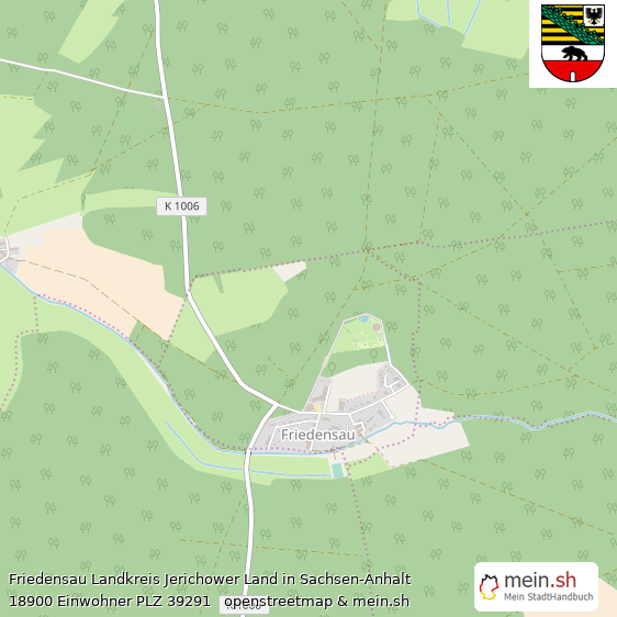 Friedensau Landkreis Jerichower Land Lageplan © Openstreetmap Contributors Friedensau Lageplan
