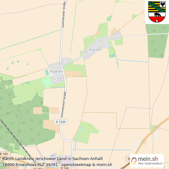 Karith Landkreis Jerichower Land Lageplan © Openstreetmap Contributors Karith Lageplan
