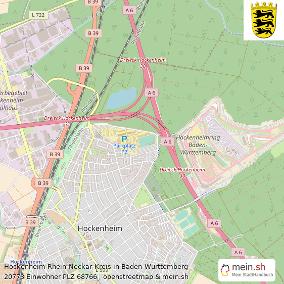 Hockenheim Kleine Mittelstadt Lageplan