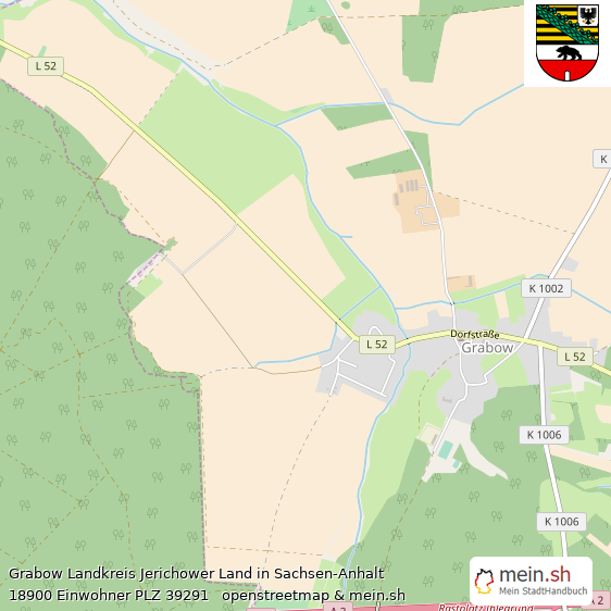 Grabow Landkreis Jerichower Land Lageplan © Openstreetmap Contributors Grabow Große Landstadt Lageplan