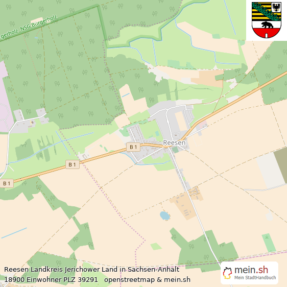 Reesen Landkreis Jerichower Land Lageplan © Openstreetmap Contributors Reesen Lageplan