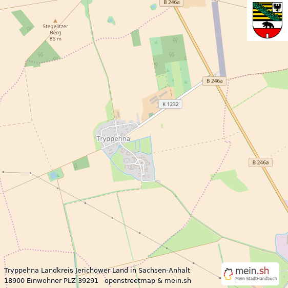Tryppehna Landkreis Jerichower Land Lageplan © Openstreetmap Contributors Tryppehna Lageplan