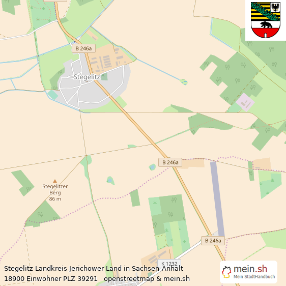 Stegelitz Landkreis Jerichower Land Lageplan © Openstreetmap Contributors Stegelitz Lageplan