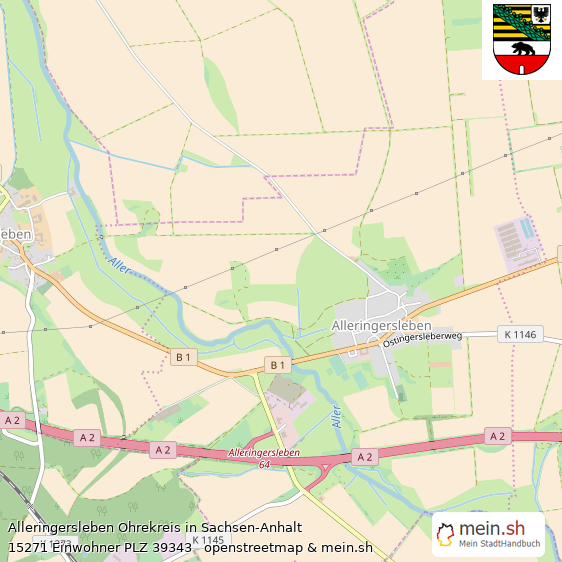Alleringersleben Ohrekreis Lageplan © Openstreetmap Contributors Alleringersleben Lageplan