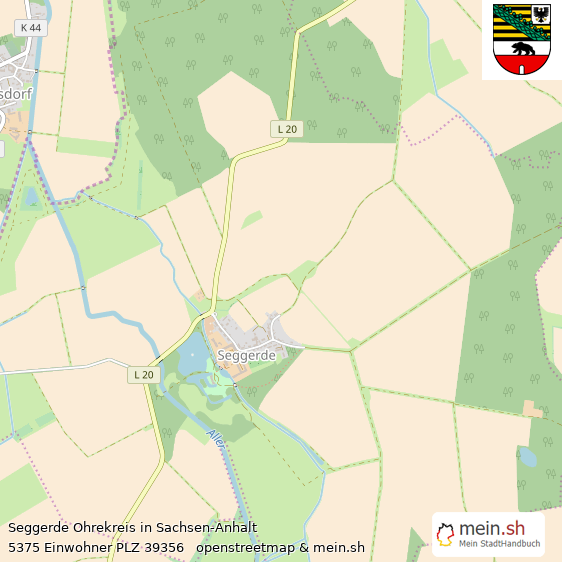 Seggerde Ohrekreis Lageplan © Openstreetmap Contributors Seggerde Lageplan