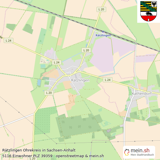 Rätzlingen Ohrekreis Lageplan © Openstreetmap Contributors Rätzlingen Kleines Dorf Lageplan