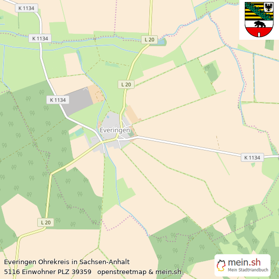 Everingen Ohrekreis Lageplan © Openstreetmap Contributors Everingen Lageplan