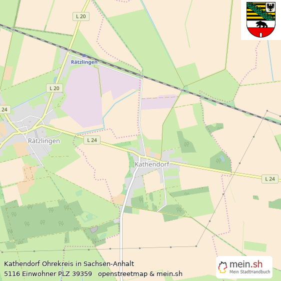 Kathendorf Ohrekreis Lageplan © Openstreetmap Contributors Kathendorf Lageplan