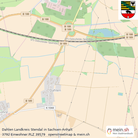 Dahlen Landstadt Lageplan