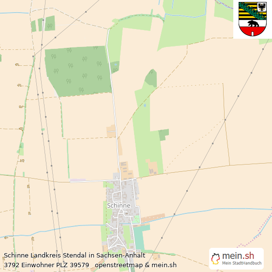 Schinne Landkreis Stendal Lageplan © Openstreetmap Contributors Schinne Lageplan