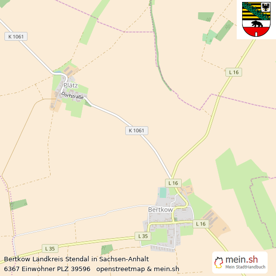 Bertkow Landkreis Stendal Lageplan © Openstreetmap Contributors Bertkow Lageplan