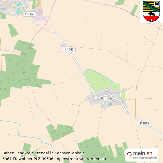 Baben Landkreis Stendal Lageplan © Openstreetmap Contributors Baben Lageplan