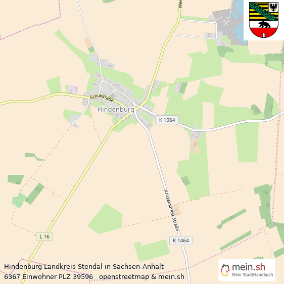 Hindenburg Landkreis Stendal Lageplan © Openstreetmap Contributors Hindenburg Lageplan