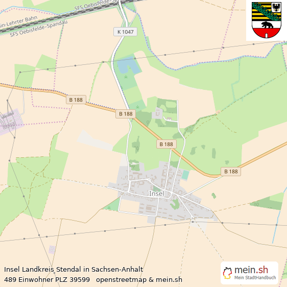 Insel Landkreis Stendal Lageplan © Openstreetmap Contributors Insel Lageplan