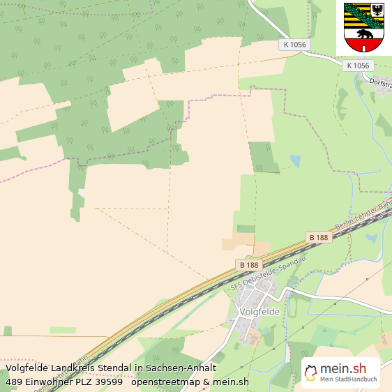 Volgfelde Landkreis Stendal Lageplan © Openstreetmap Contributors Volgfelde Lageplan