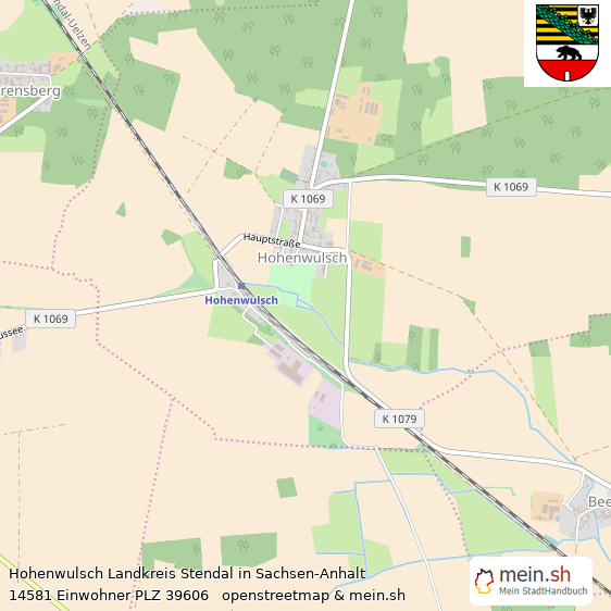 Hohenwulsch Landkreis Stendal Lageplan © Openstreetmap Contributors Hohenwulsch Lageplan