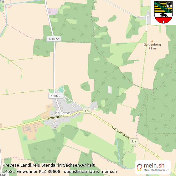 Krevese Landkreis Stendal Lageplan © Openstreetmap Contributors Krevese Lageplan