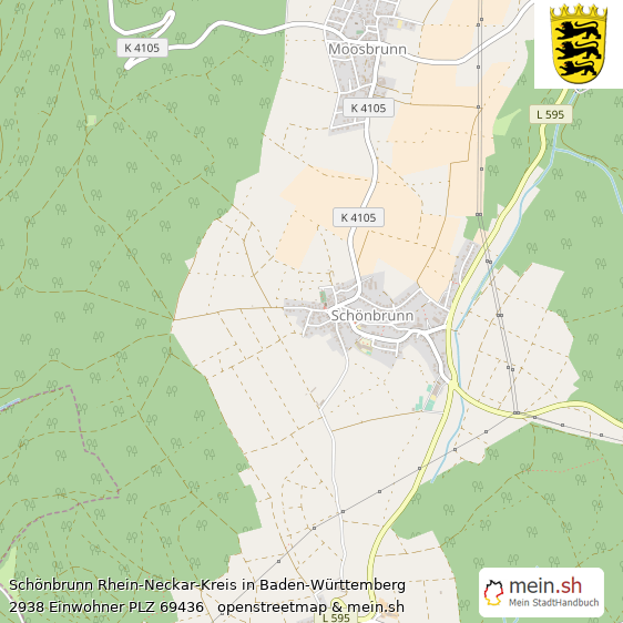 Schnbrunn Landstadt Lageplan