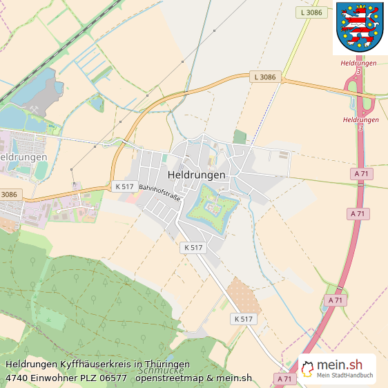Heldrungen Landstadt Lageplan