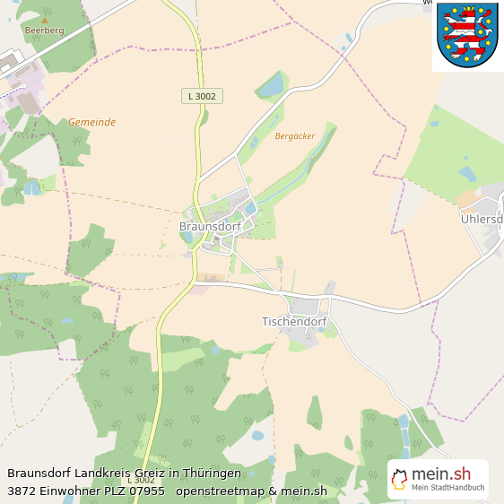 Braunsdorf  Lageplan