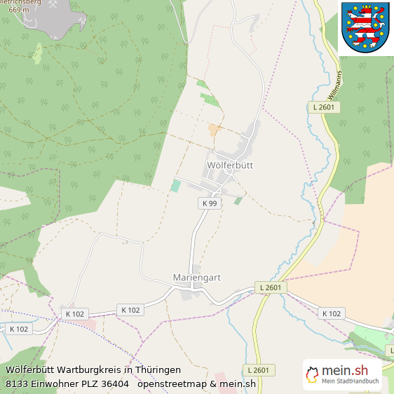 Wlferbtt Kleines Dorf Lageplan