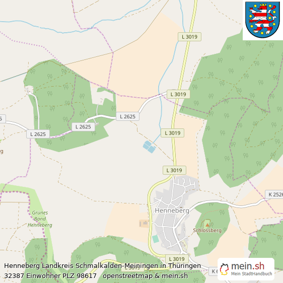 Henneberg Dorf Lageplan