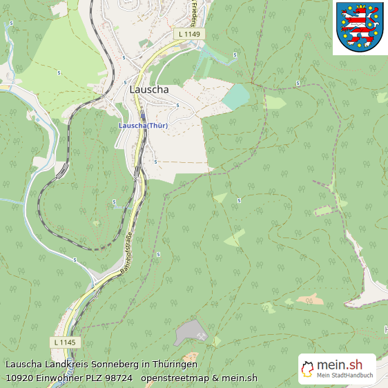 Lauscha Landkreis Sonneberg Lageplan © Openstreetmap Contributors Lauscha Landstadt Lageplan