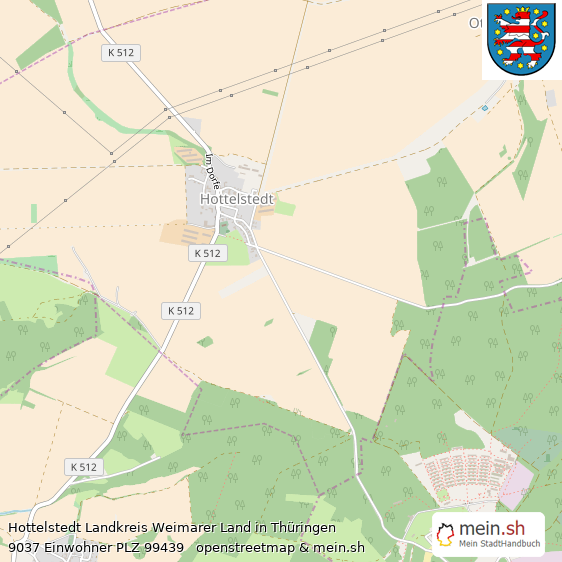 Hottelstedt  Lageplan