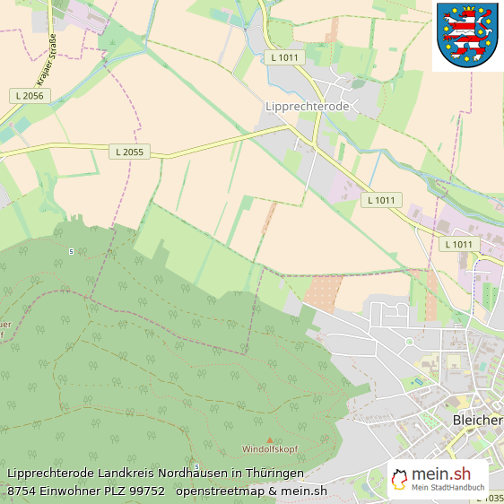 Lipprechterode Dorf Lageplan