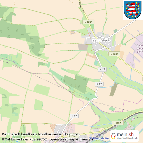 Kehmstedt Kleines Dorf Lageplan