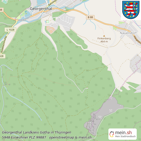 Georgenthal Landkreis Gotha Lageplan © Openstreetmap Contributors Georgenthal Lageplan