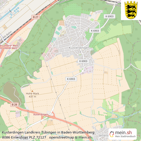 Kusterdingen Groe Landstadt Lageplan