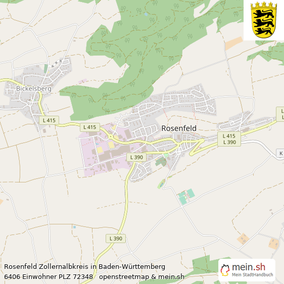 Rosenfeld Groe Landstadt Lageplan