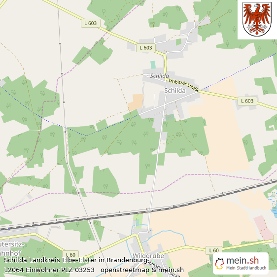 Schilda Landkreis Elbe-Elster Lageplan © Openstreetmap Contributors Schilda Dorf Lageplan