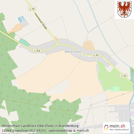 Werenzhain Landkreis Elbe-Elster Lageplan © Openstreetmap Contributors Werenzhain Lageplan