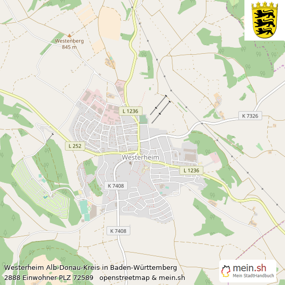 Westerheim Alb-Donau-Kreis Lageplan © Openstreetmap Contributors Westerheim Landstadt Lageplan