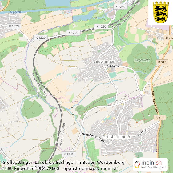 Gro?bettlingen Landstadt Lageplan
