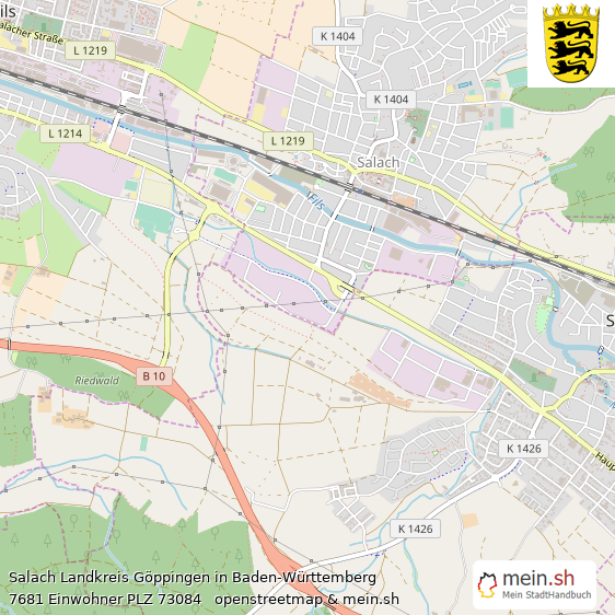 Salach Groe Landstadt Lageplan