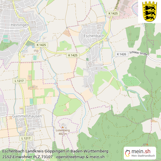 Eschenbach Landstadt Lageplan