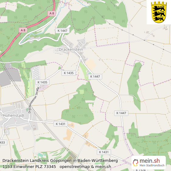 Drackenstein Landkreis Göppingen Lageplan © Openstreetmap Contributors Drackenstein Kleines Dorf Lageplan