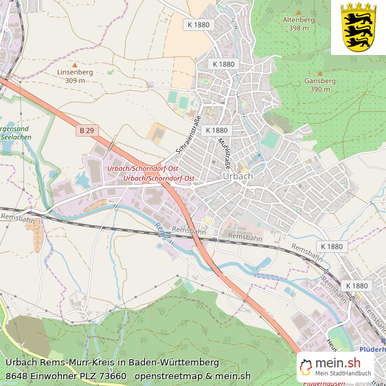 Urbach Groes Dorf Lageplan